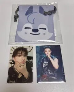 【straykids バンチャン】FCくじD賞ポーチ/カード2枚