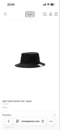 H.W.DOG & CO. ハット （黒）のサムネイル