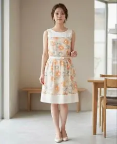 G2021*JILL STUART☆ジルスチュアート☆花柄ワンピース☆シルク☆2