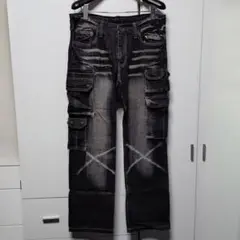 【VOMANIE】USED加工 デニム カーゴパンツ 黒 XL メンズ 2026年最新】vomanieの人気アイテム - メルカリ