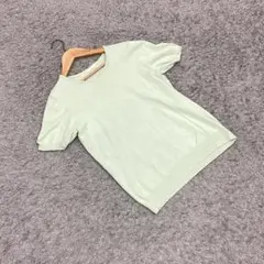 ✨GU✨ジーユー♡セーター♡サマーニット♡半袖♡レーヨン♡グリーン系(M)