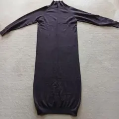 コーヒーブラウン タートルネックニットワンピース