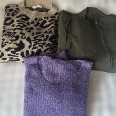 長袖ニットセーター3点セット