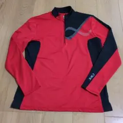 CW-X ハーフジップ 長袖 トップス レッド ブラック Mサイズのサムネイル