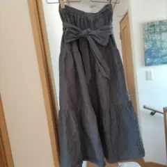 Areeam シャンブレー フレアスカート