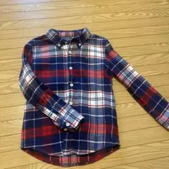 美品TOMMY HILFIGER チェック柄長袖シャツ 122