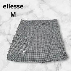 ellesse エレッセ テニス ゴルフ 巻きスカート風 ミニスカート 千鳥　M