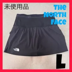 未使用【ノースフェイス】ランニングスカート ランスカ 黒 L