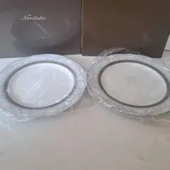 Noritake プレート 2枚 ノリタケ 23cm ハンプシャープラチナ 平皿