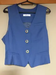 ブルーボタン付きベスト