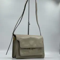 □未使用級□ MARNI ソフト　トランク　ショルダーバッグ　レザー　ベージュのサムネイル