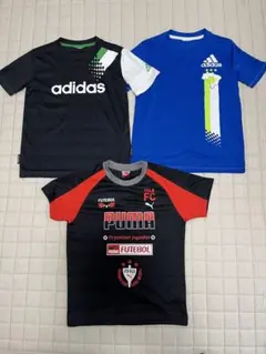 adidas/PUMA サッカー半袖シャツ　130cm 3枚セット　#12