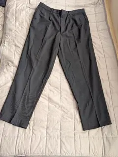 UNIQLO　C　タックワイドテーパードパンツXLネイビー