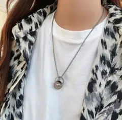 ★ラス1★ネックレス　シルバー　ユニセックス　アクセサリー　レディース　リング