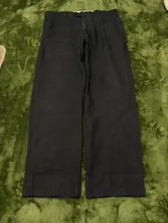 Brooks Brothers 極太 リネン ワイド パンツ ブラック 古着のサムネイル