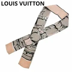 【美品】ルイヴィトン スカーフ バンドートランク シルク ローズプードル3Q18