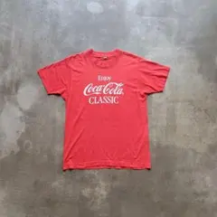 90sUSA古着企業TシャツCoca-Cola CLASSICシングルステッチ
