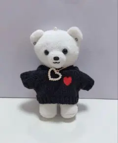 ビーファースト ぬいぐるみ セーター ハート ネックレス 黒 くま くま用