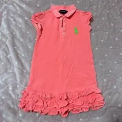 90サイズサイズラルフ・ローレン コーラルピンク ポロシャツ
