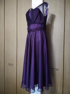 マリコ コウガ東京ソワールLLサイズ カシュクールチュールドレス