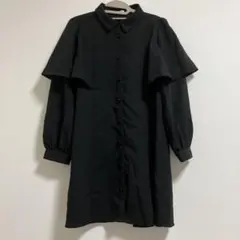 axes femme ブラック フレアスリーブシャツ