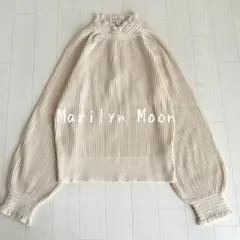 【美品】Marilyn Moon レーヨンナイロンリップル2wayニット