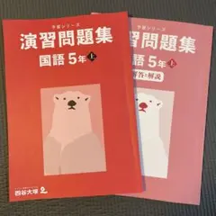 演習問題集 国語 5年生 上巻 解答と解説 予習シリーズ 予シリ - メルカリ