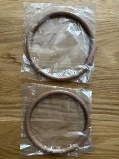 【新品未使用】ブラウン プラスチック口金 2個セット 直径15cm