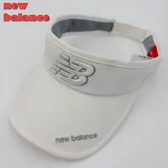 new balance】ゴルフウェア バイザー 吸汗速乾 メッシュ切替 ロゴ刺繍