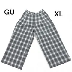 チェックパンツ ワイドパンツ