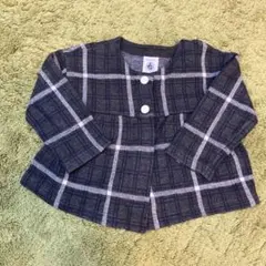 PETIT BATEAU チェック柄カーディガン 12m