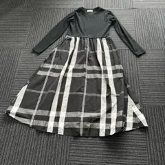 秋服！アーバンリサーチSONNY LABEL 長袖チェック柄ロングワンピース