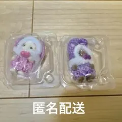 シルバニア　カラフルウサギ　フローラウサギ（ピンク）＆ブラウンウサギ（パープル）