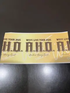 WEST LIVE TOUR 2025 A.H.O. チケット半券