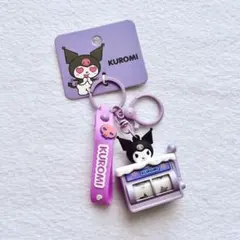 サンリオ Kuromi クロミ ラバーバンド ストラップ キーホルダー