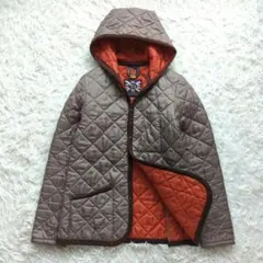 ラベンハム キルティングジャケット フード イギリス製 ベージュ 36