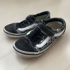 VANS ブラック/ホワイト スニーカー ベルクロ付き　20cm