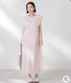 NANOuniverse STORATECH 機能素材タックスリーブワンピース