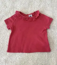 Petit Bateau プチバトー フリルネック 半袖Tシャツ12m/74cmのサムネイル