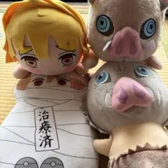 鬼滅の刃我妻善逸　嘴平伊之助　ぬいぐるみ