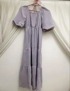 新品　エクラン　ECLIN ギャザー　パフスリーブ　ワンピースのサムネイル