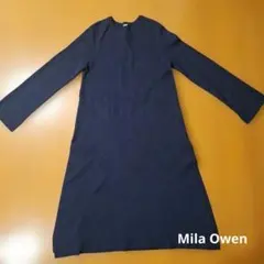 ほぼ新品！Mila Owen ネイビー ロングニットワンピース M