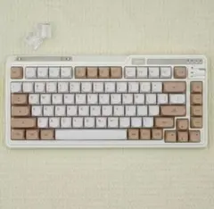 メカニカルキーボード用 キーキャップセット ブラウン ホワイトのサムネイル