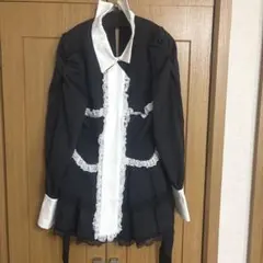 ロリータ風 ブラックとホワイト セットアップ