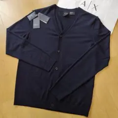 アルマーニエクスチェンジ A/X ネイビー カーディガン M　羊毛混