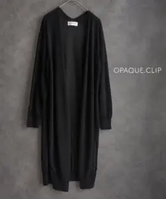 オペーク ドット クリップ　ロング　シアーカーディガン　トッパーカーディガン