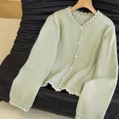 レディース　カーディガン　クルーネックカーディガン　カーデ