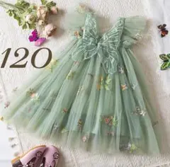 120センチ♡ 刺繍 蝶々 チュニック ティンカーベル 結婚式 ハロウィン 子供