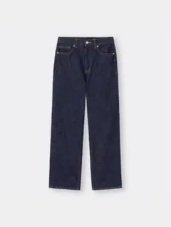 【GU】 ネイビー　ストレートデニム