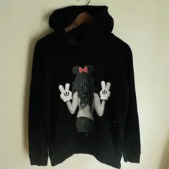 ミッキー風デザイン ブラックパーカー